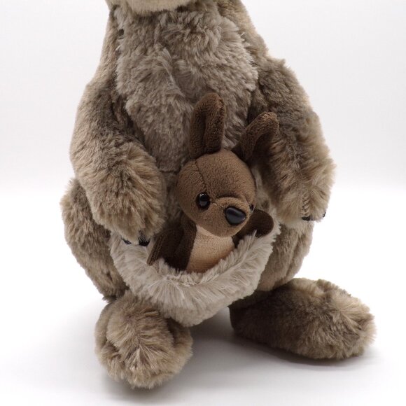 Wild Republic Kangaroo Plush with Baby Joey Pouch Mom 12" Stuffed Animal Toy - Picture 3 of 12
